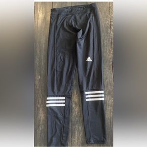 Adidas Girls Black Leggings‎ size 14 super cute